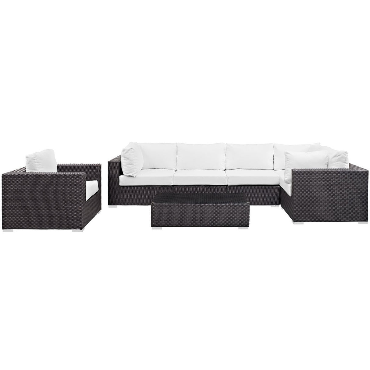 Convene 7 Piece Outdoor Patio Sectional Set by Modway