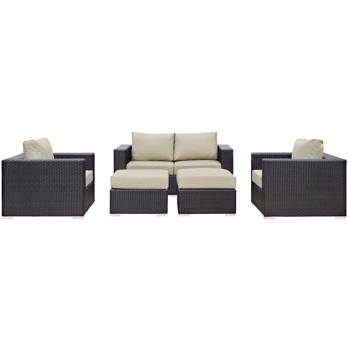 Convene 5 Piece Outdoor Patio Sofa Set by Modway
