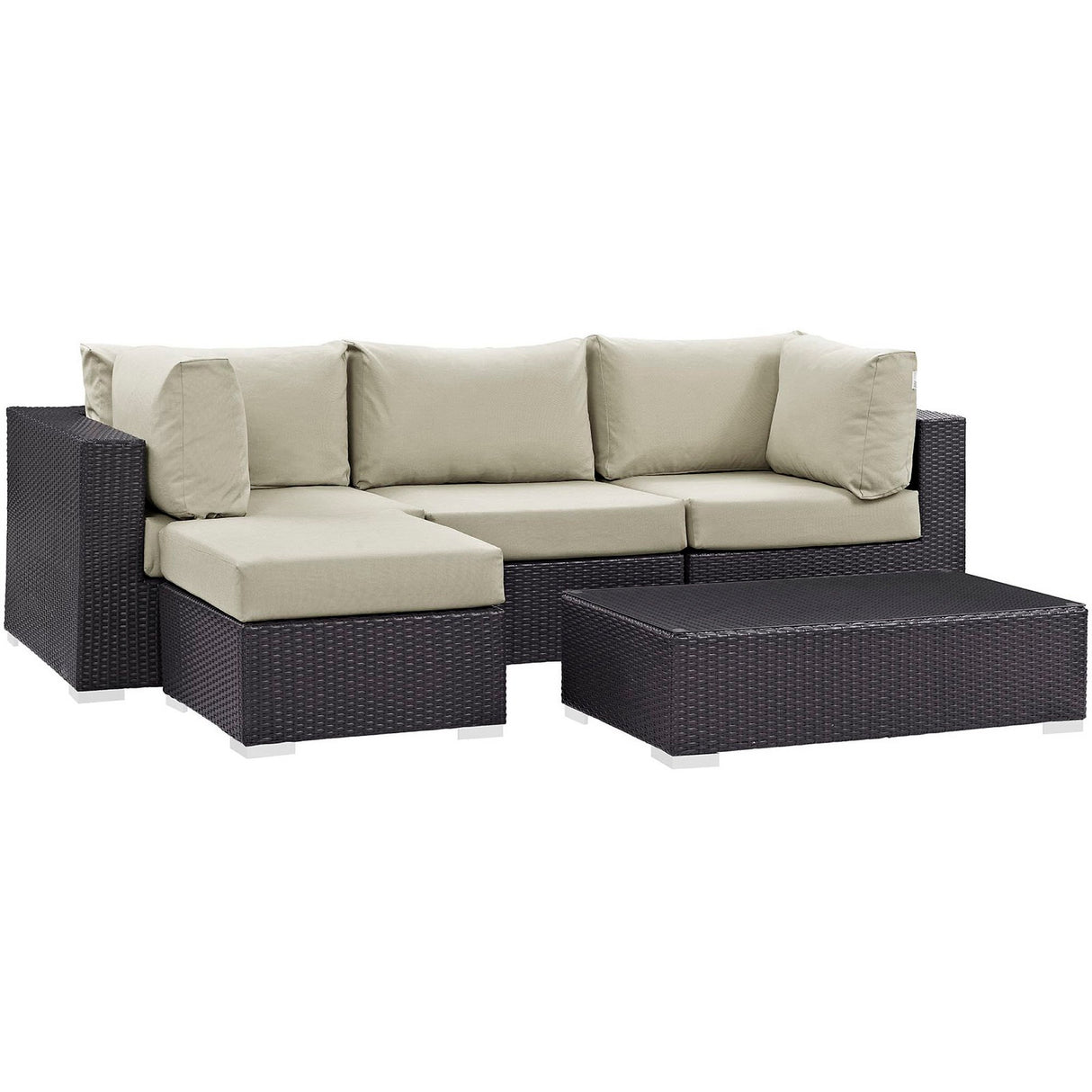 Convene 5 Piece Outdoor Patio Sectional Set by Modway