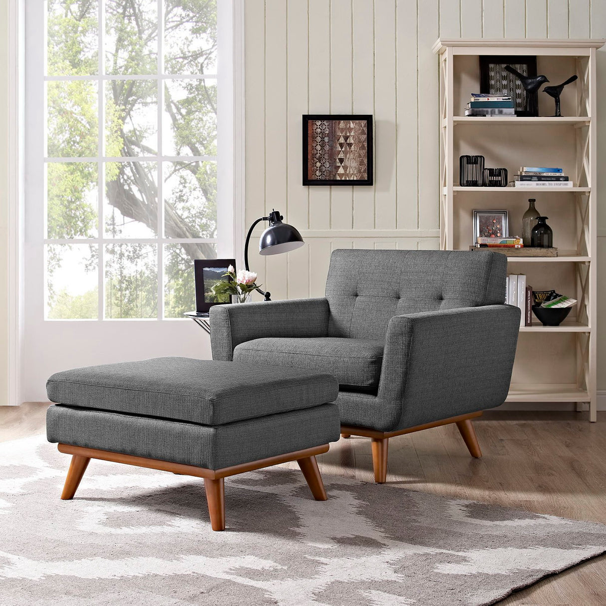 Engage 2 Piece Armchair and Ottoman by Modway