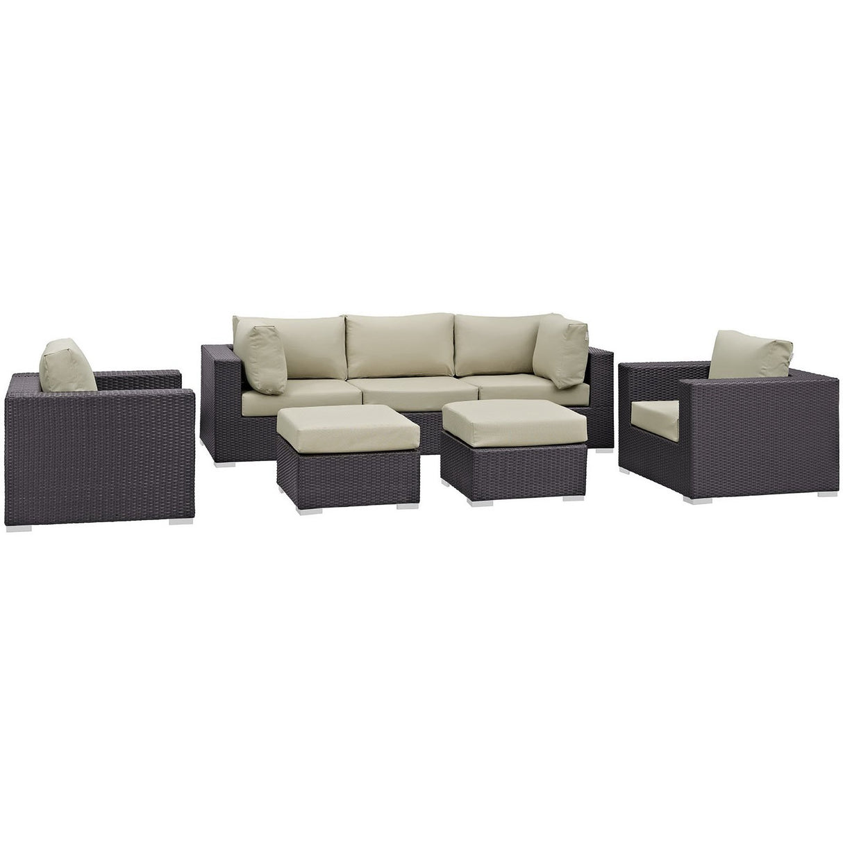 Convene 7 Piece Outdoor Patio Sectional Set by Modway