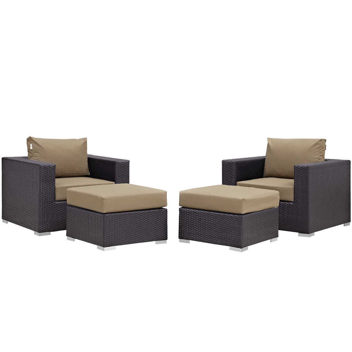 Convene 4 Piece Outdoor Patio Sectional Set by Modway