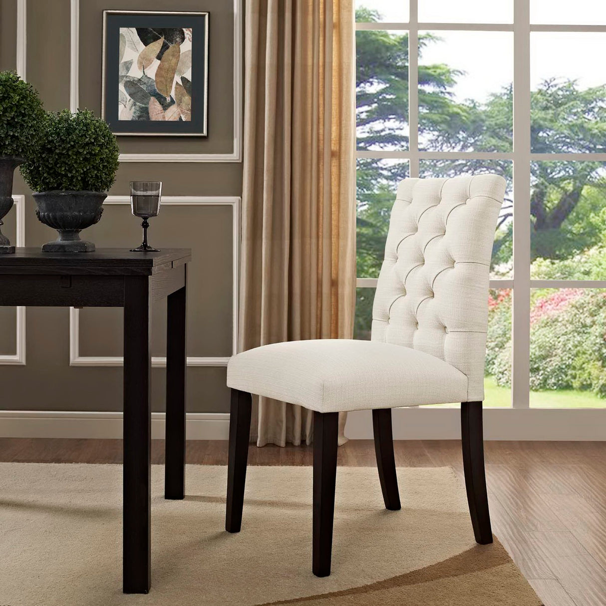 Duchess Button Tufted Fabric Dining Chair by Modway