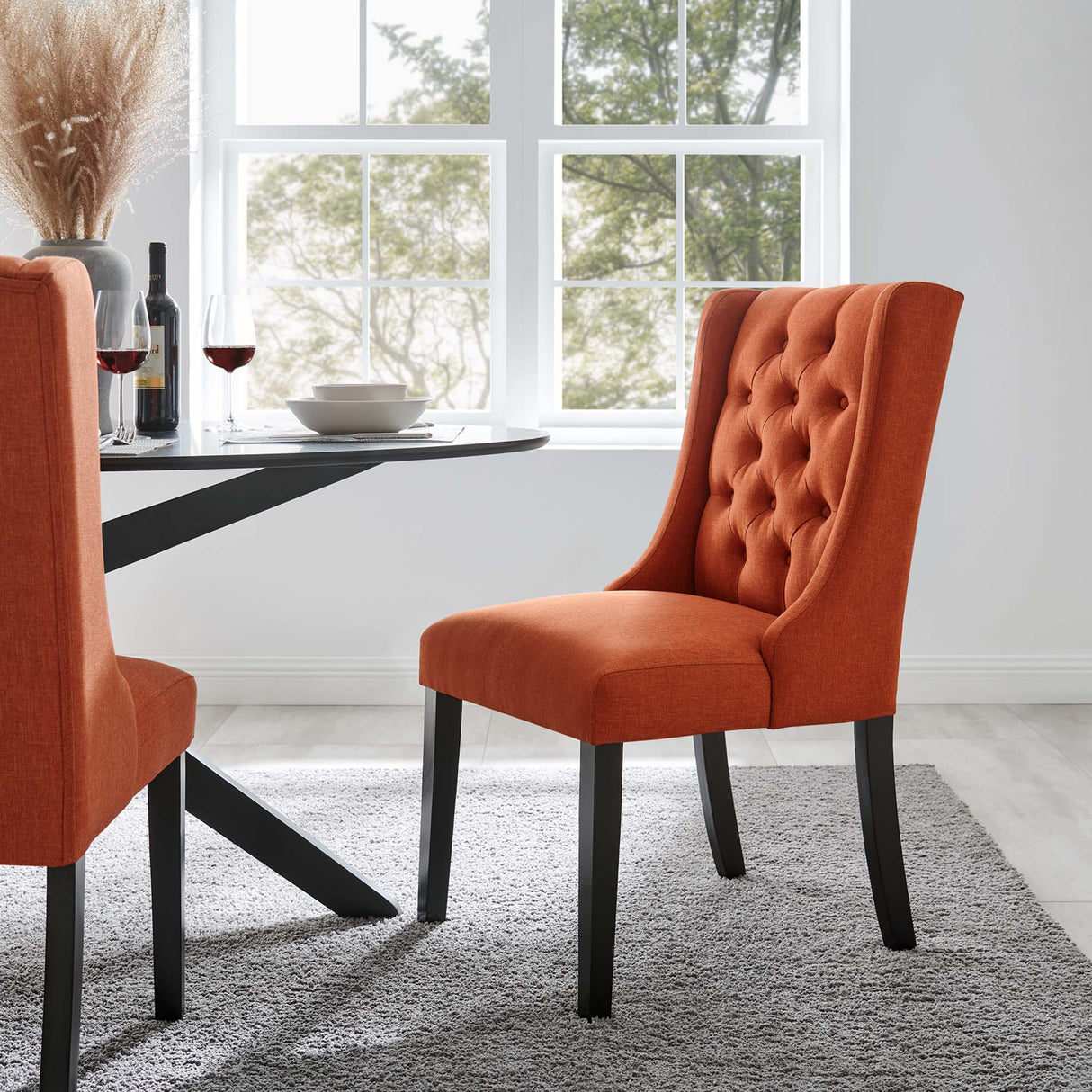 Baronet Button Tufted Fabric Dining Chair by Modway