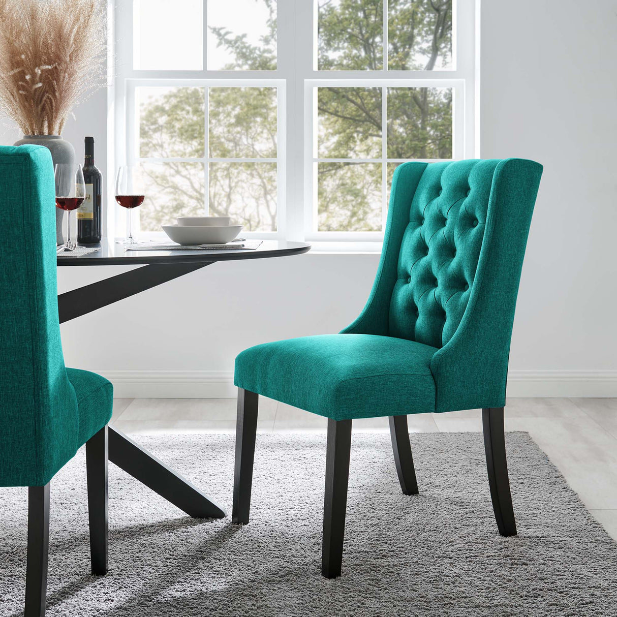 Baronet Button Tufted Fabric Dining Chair by Modway