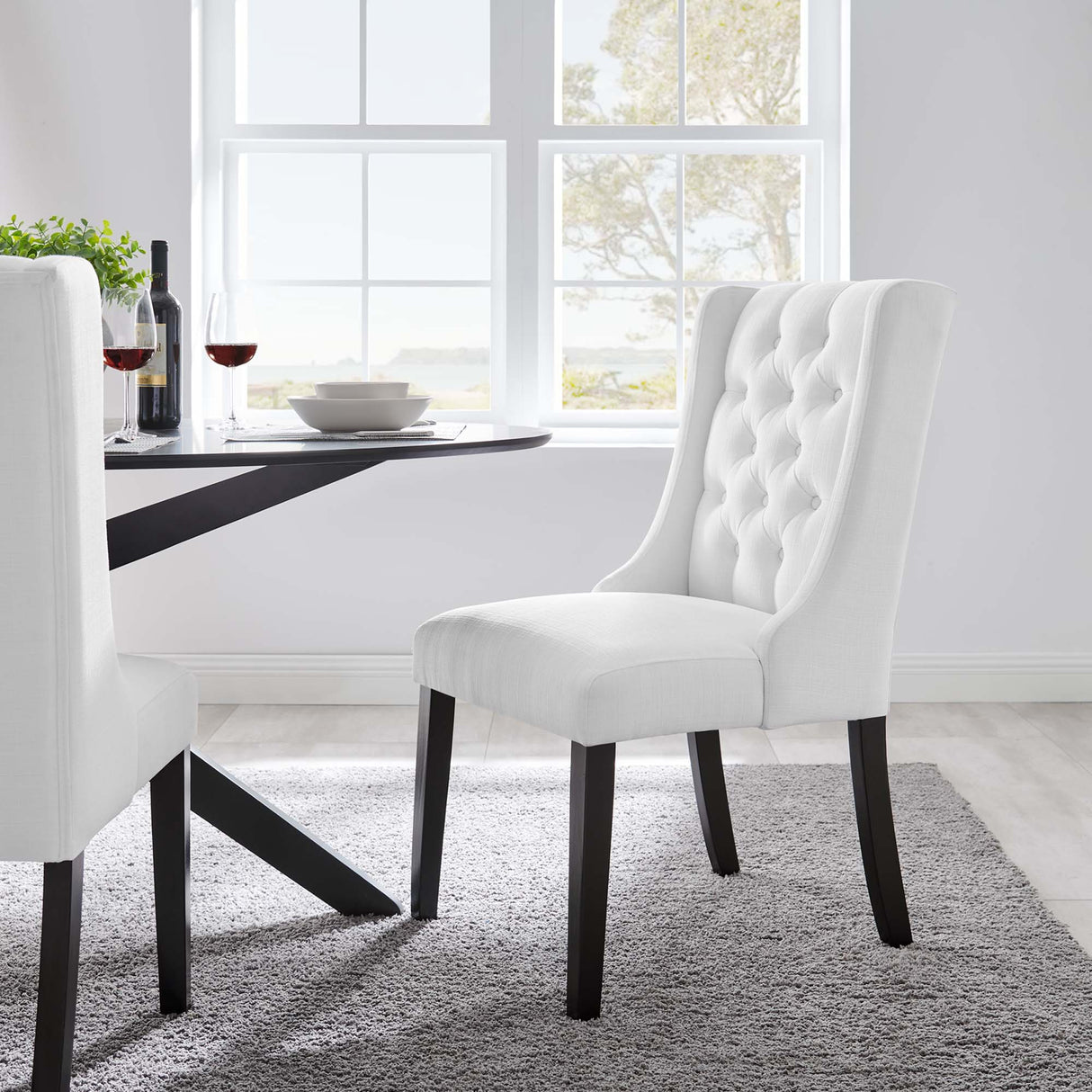 Baronet Button Tufted Fabric Dining Chair by Modway
