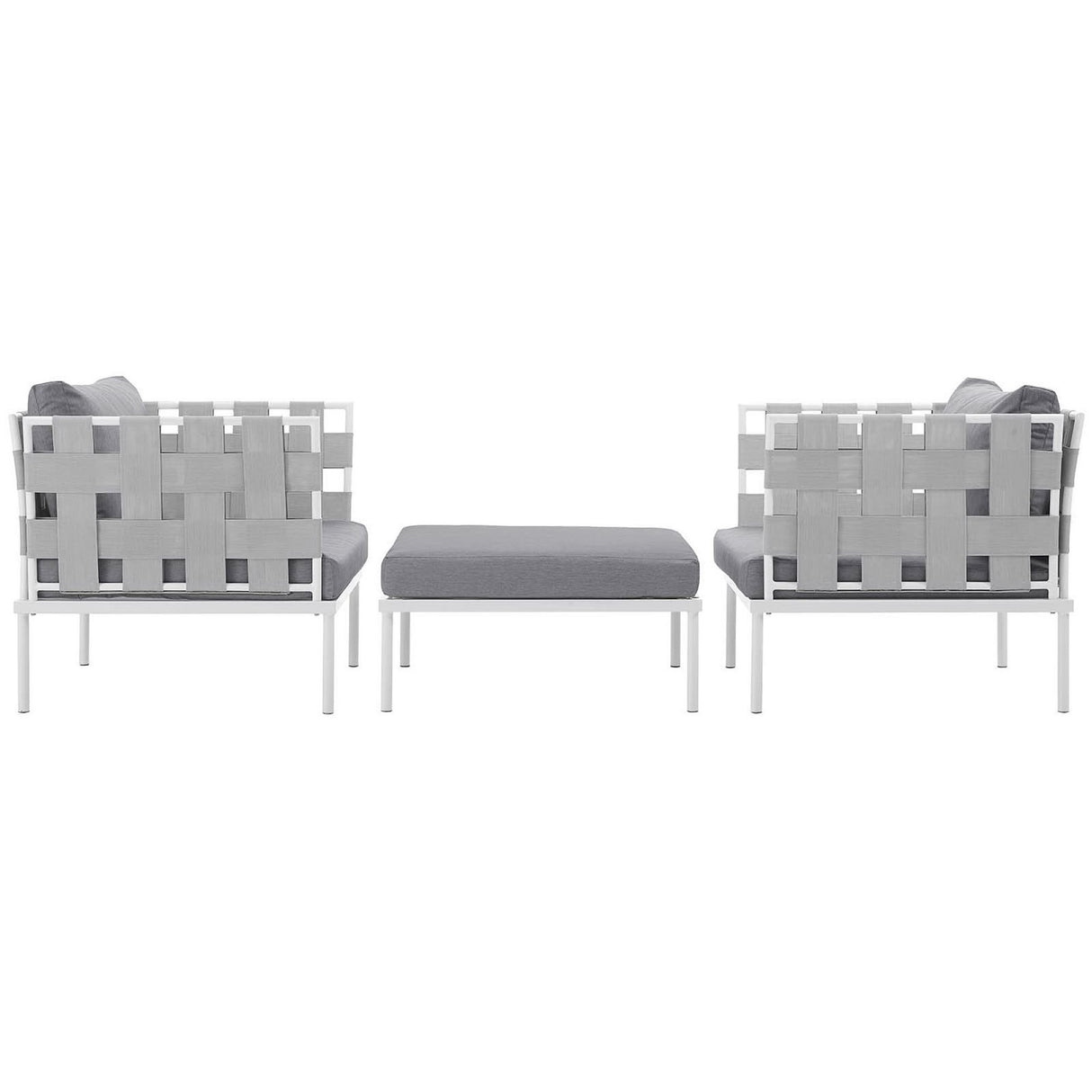 Harmony 3-Piece Outdoor Patio Aluminum Sectional Sofa Set by Modway