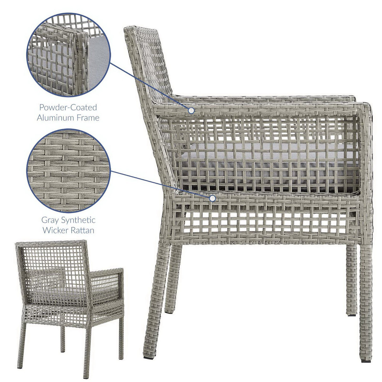 Aura 7 Piece Outdoor Patio Wicker Rattan Set by Modway