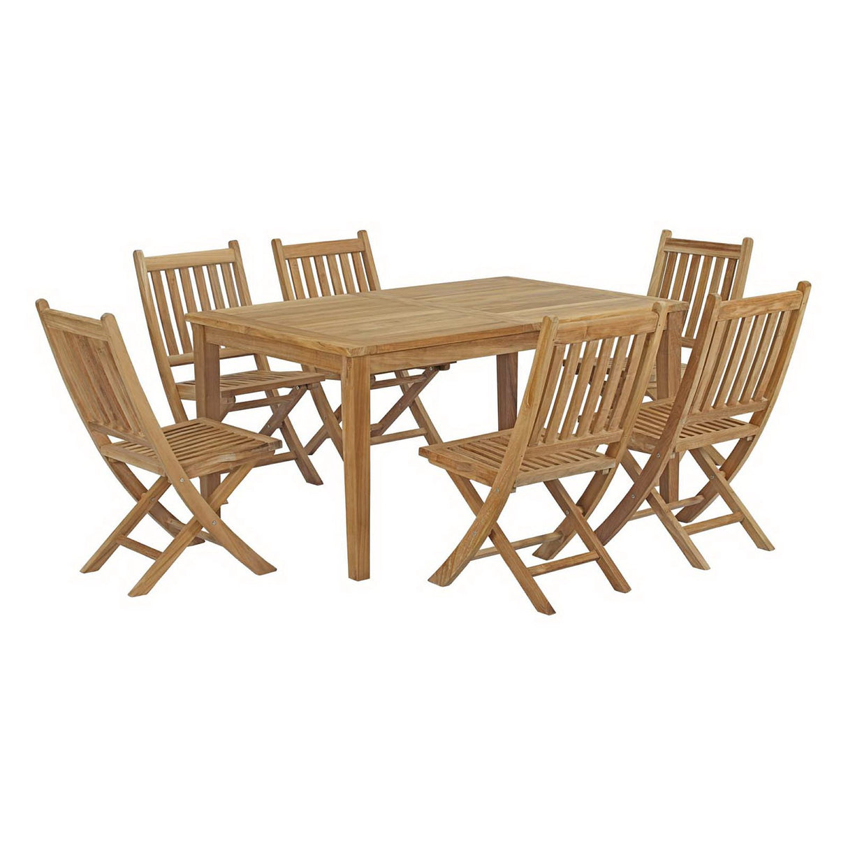 Marina 7 Piece Outdoor Patio Teak Dining Set by Modway