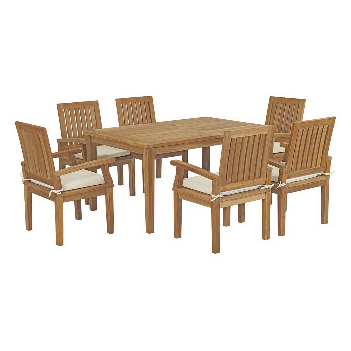Marina 7 Piece Outdoor Patio Teak Dining Set by Modway