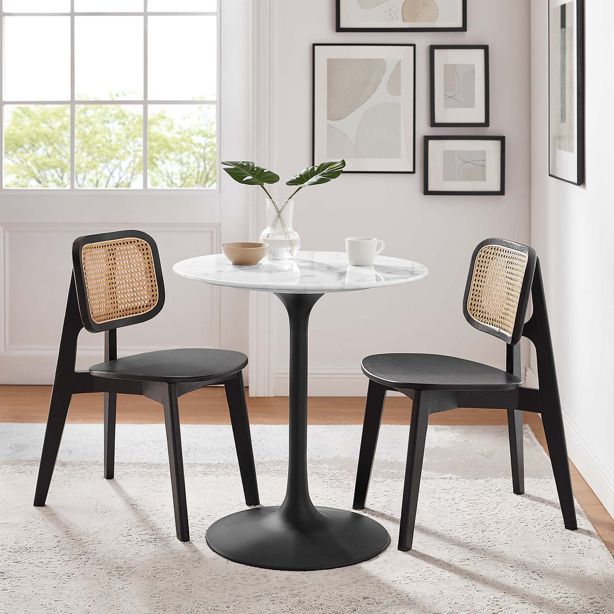 Lippa 28" Round Faux Marble Dining Table by Modway