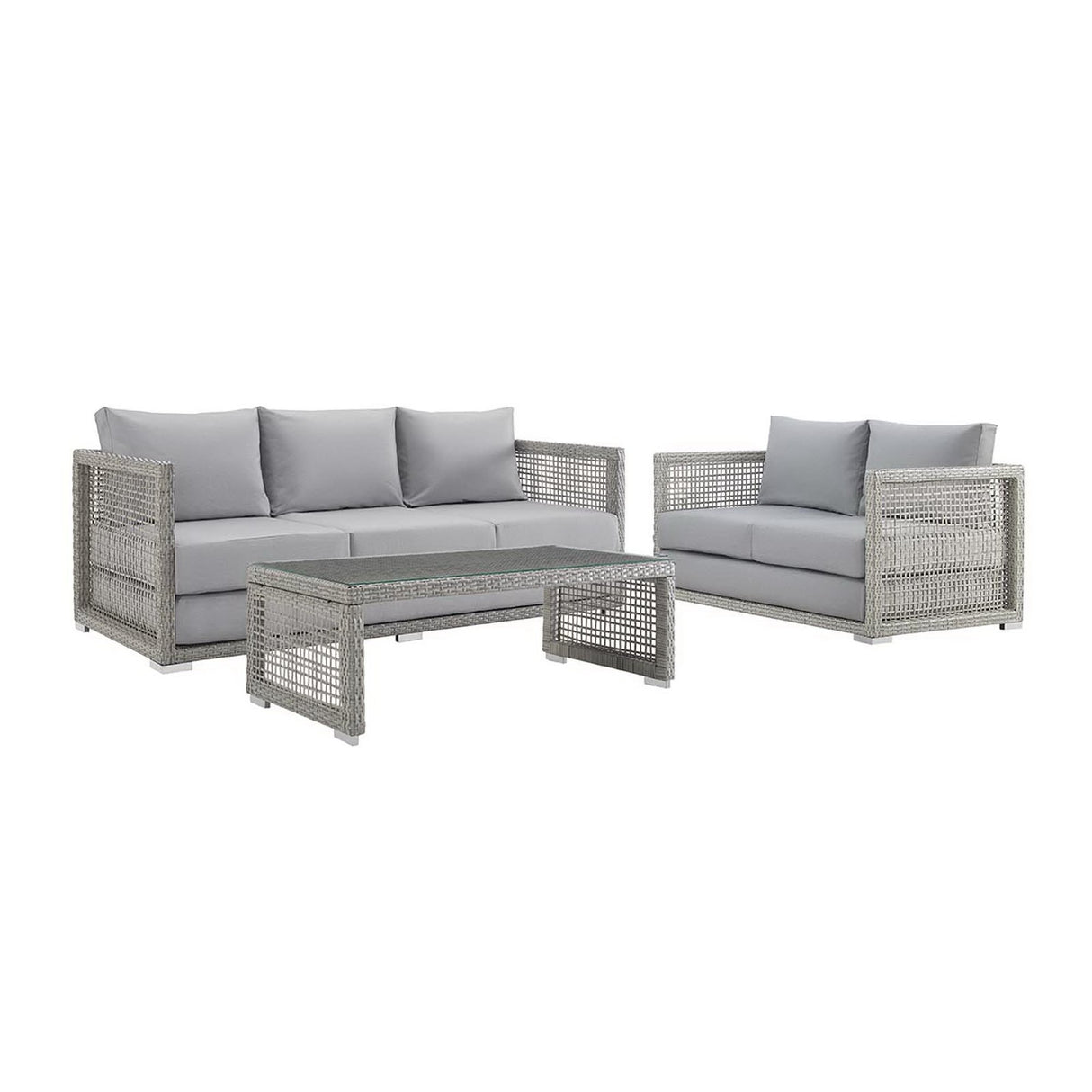 Aura 3 Piece Outdoor Patio Wicker Rattan Set by Modway