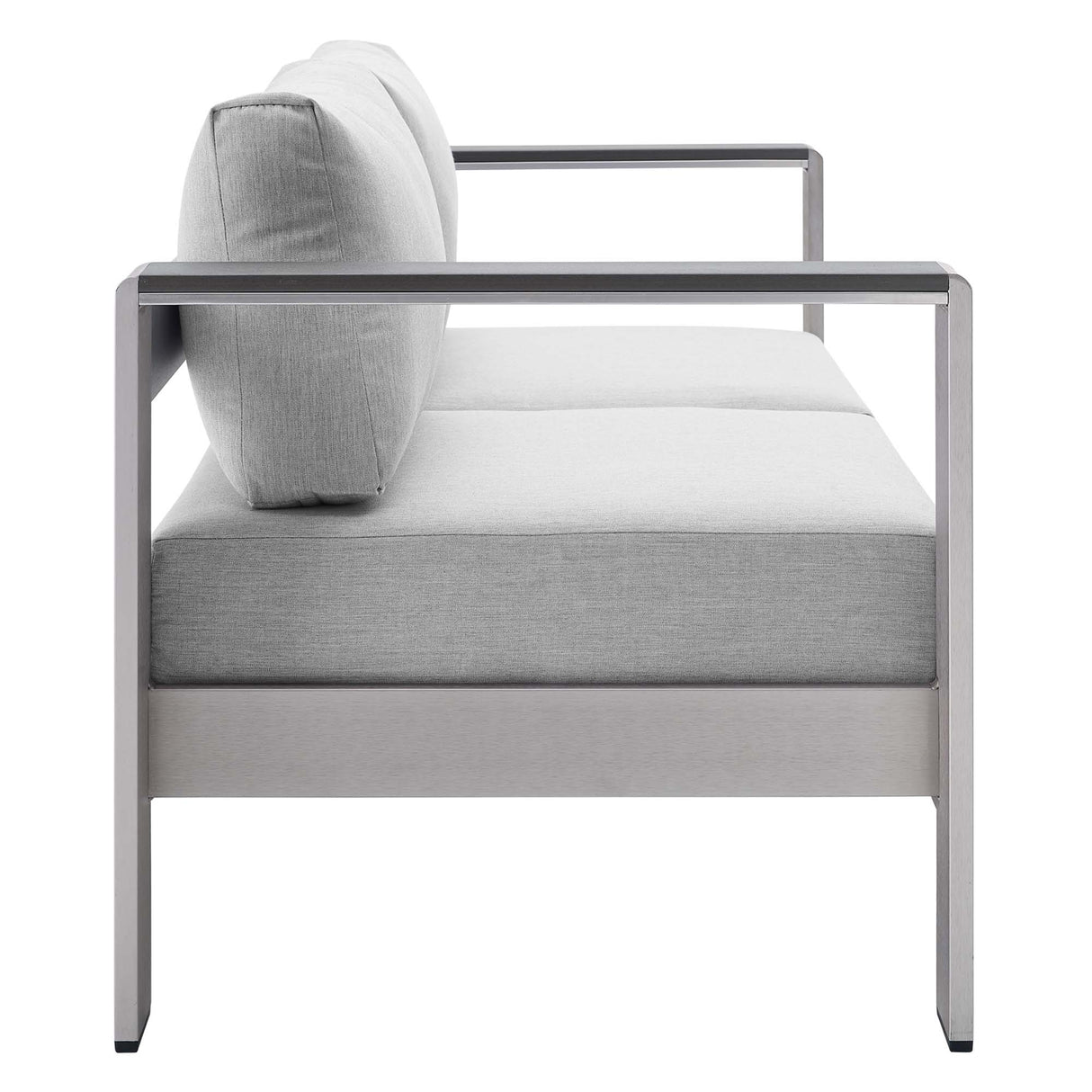 Shore 3 Piece Sunbrella Fabric Outdoor Patio Aluminum Set by Modway