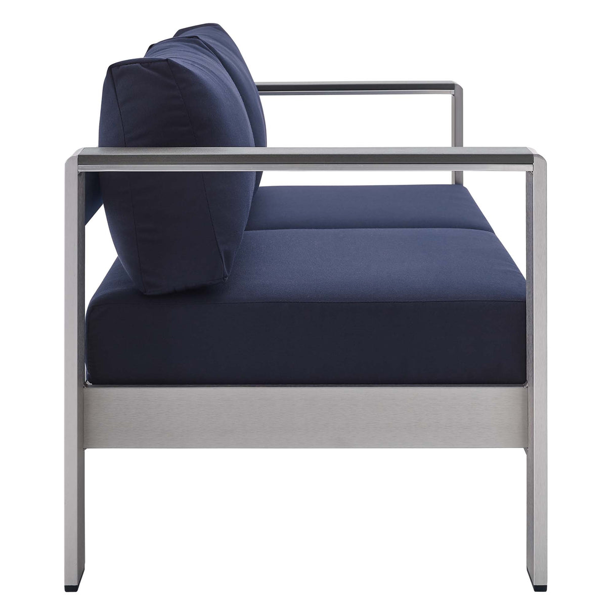 Shore 3 Piece Sunbrella Fabric Outdoor Patio Aluminum Set by Modway