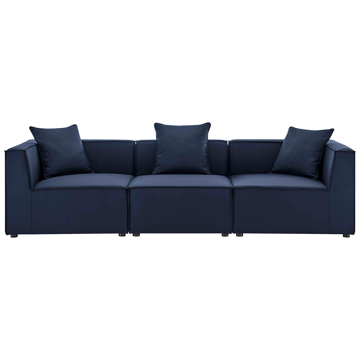 Saybrook 3-Piece Outdoor Patio Upholstered Sectional Sofa by Modway
