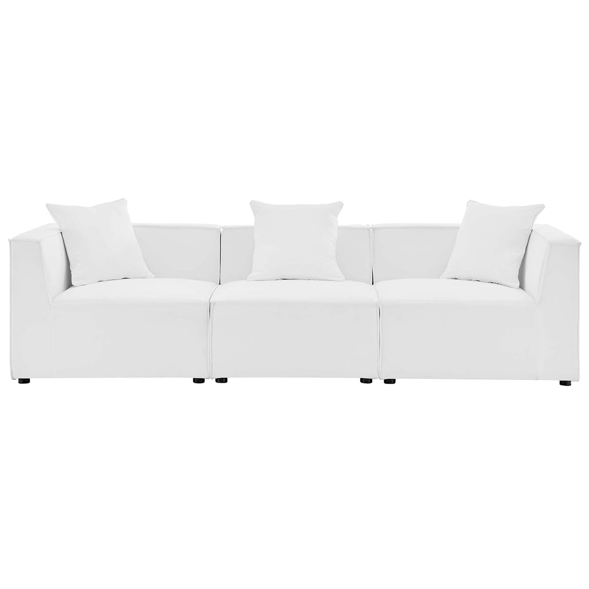 Saybrook 3-Piece Outdoor Patio Upholstered Sectional Sofa by Modway