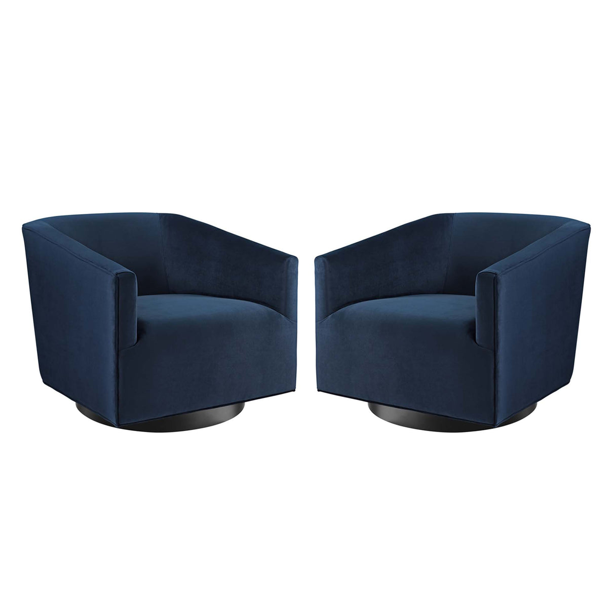 Twist Performance Velvet Swivel Chair Set of 2 by Modway