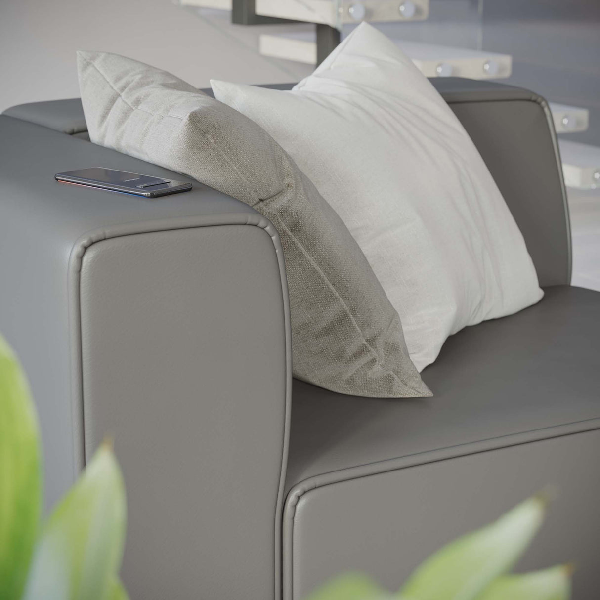 Mingle Vegan Leather Left-Arm Chair by Modway