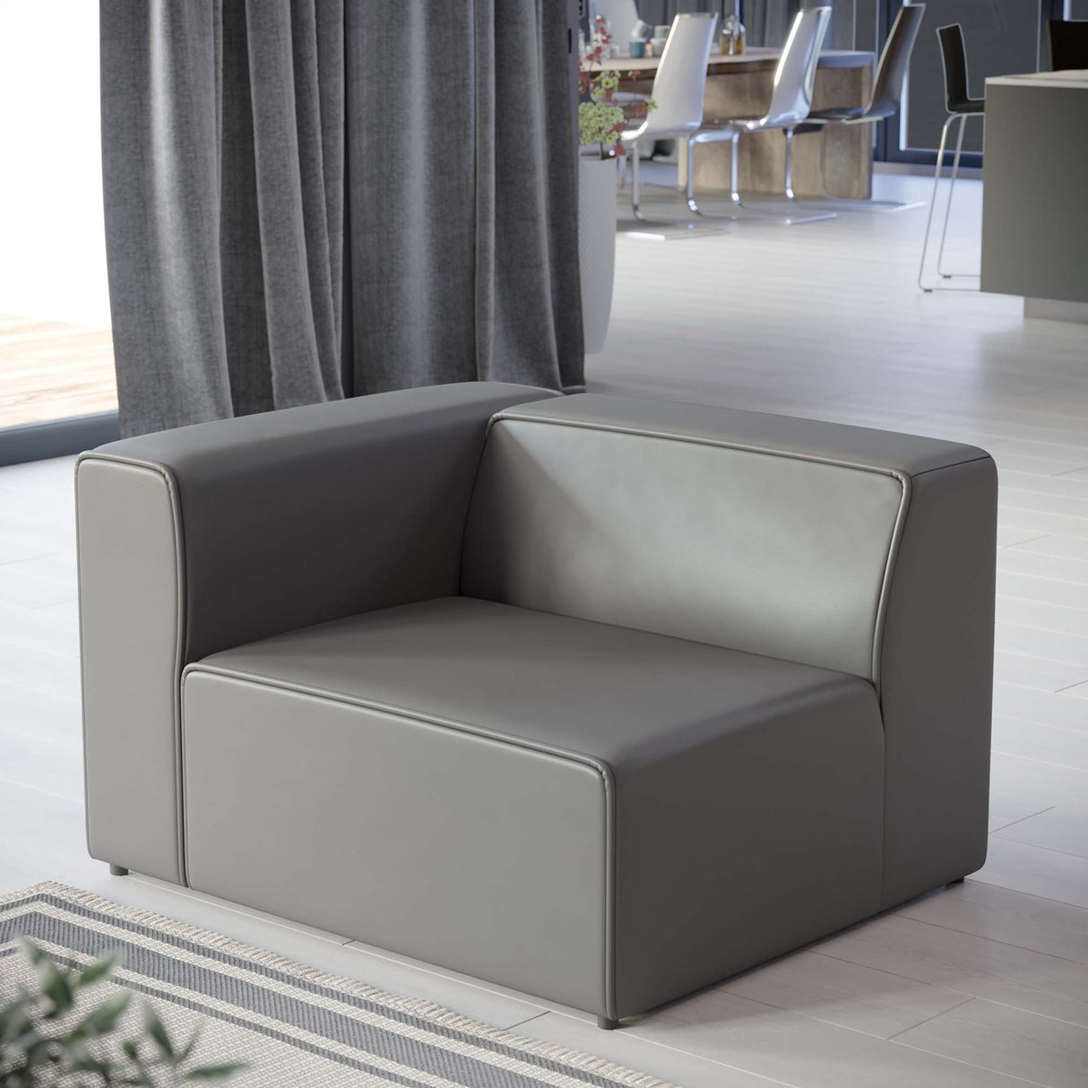 Mingle Vegan Leather Left-Arm Chair by Modway