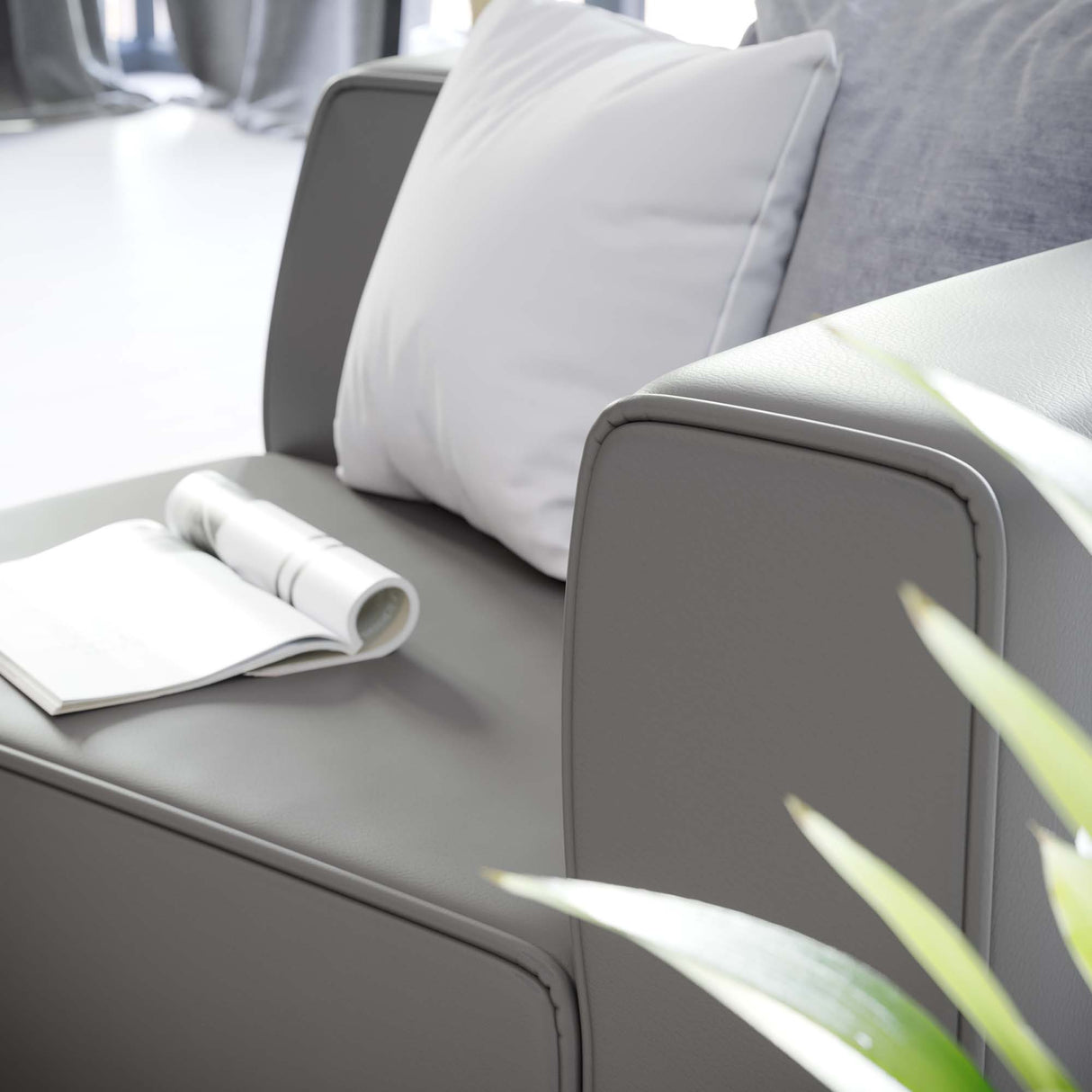 Mingle Vegan Leather Right-Arm Chair by Modway