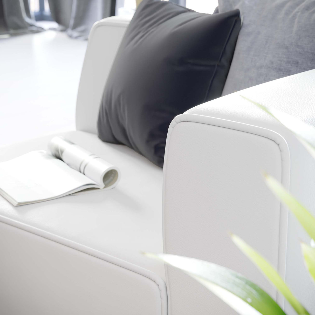 Mingle Vegan Leather Right-Arm Chair by Modway