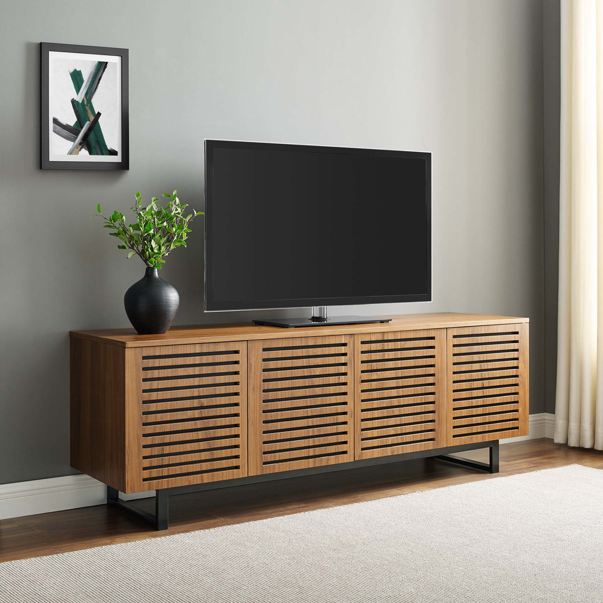 Parker 73" Walnut TV Stand by Modway