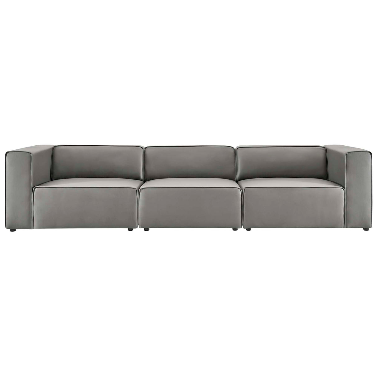 Mingle 3-Piece Vegan Leather Sectional Sofa by Modway