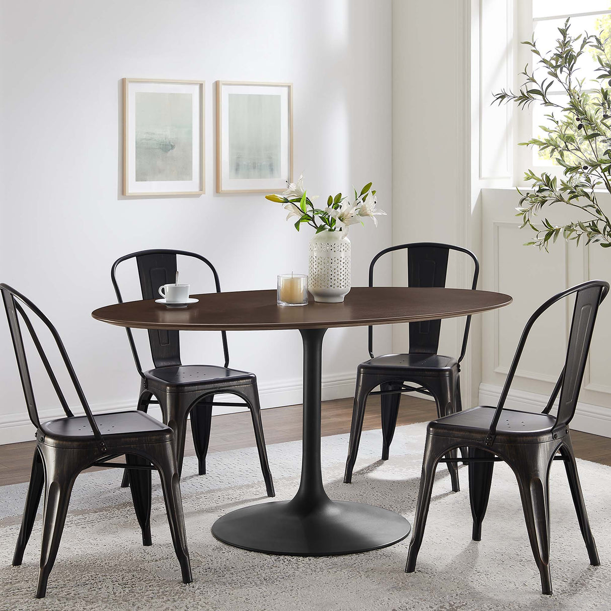 Lippa 60" Oval Wood Dining Table by Modway
