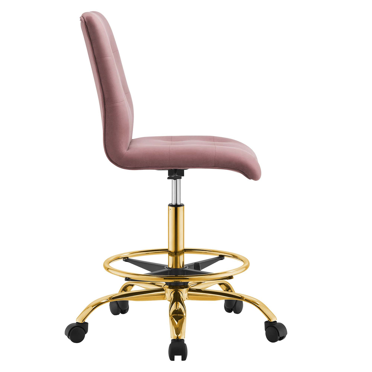 Prim Armless Performance Velvet Drafting Chair by Modway