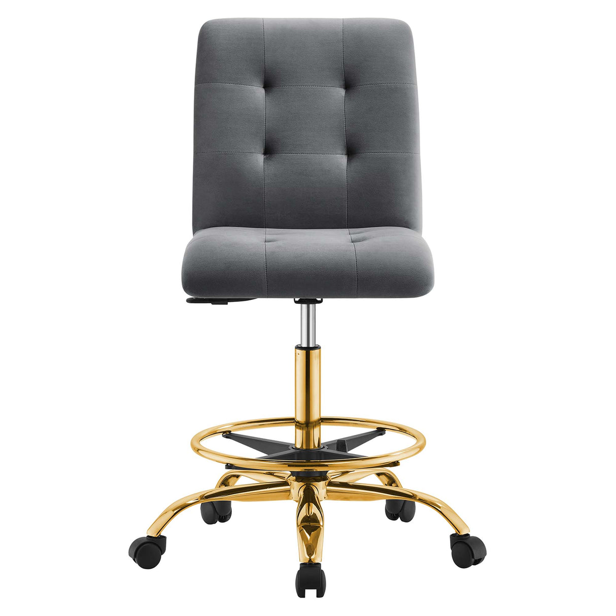 Prim Armless Performance Velvet Drafting Chair by Modway