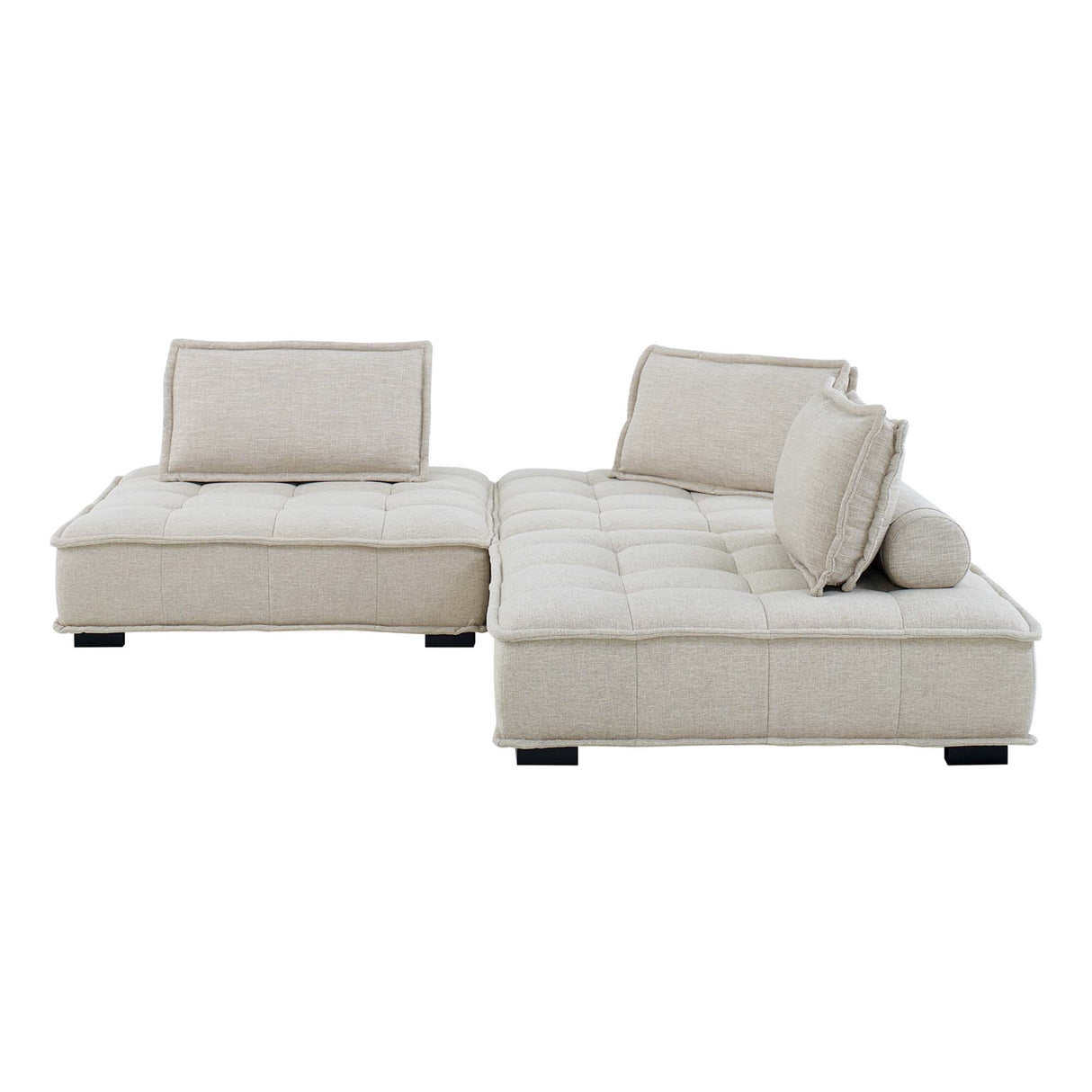 Saunter 3-Piece Tufted Fabric Sofa by Modway