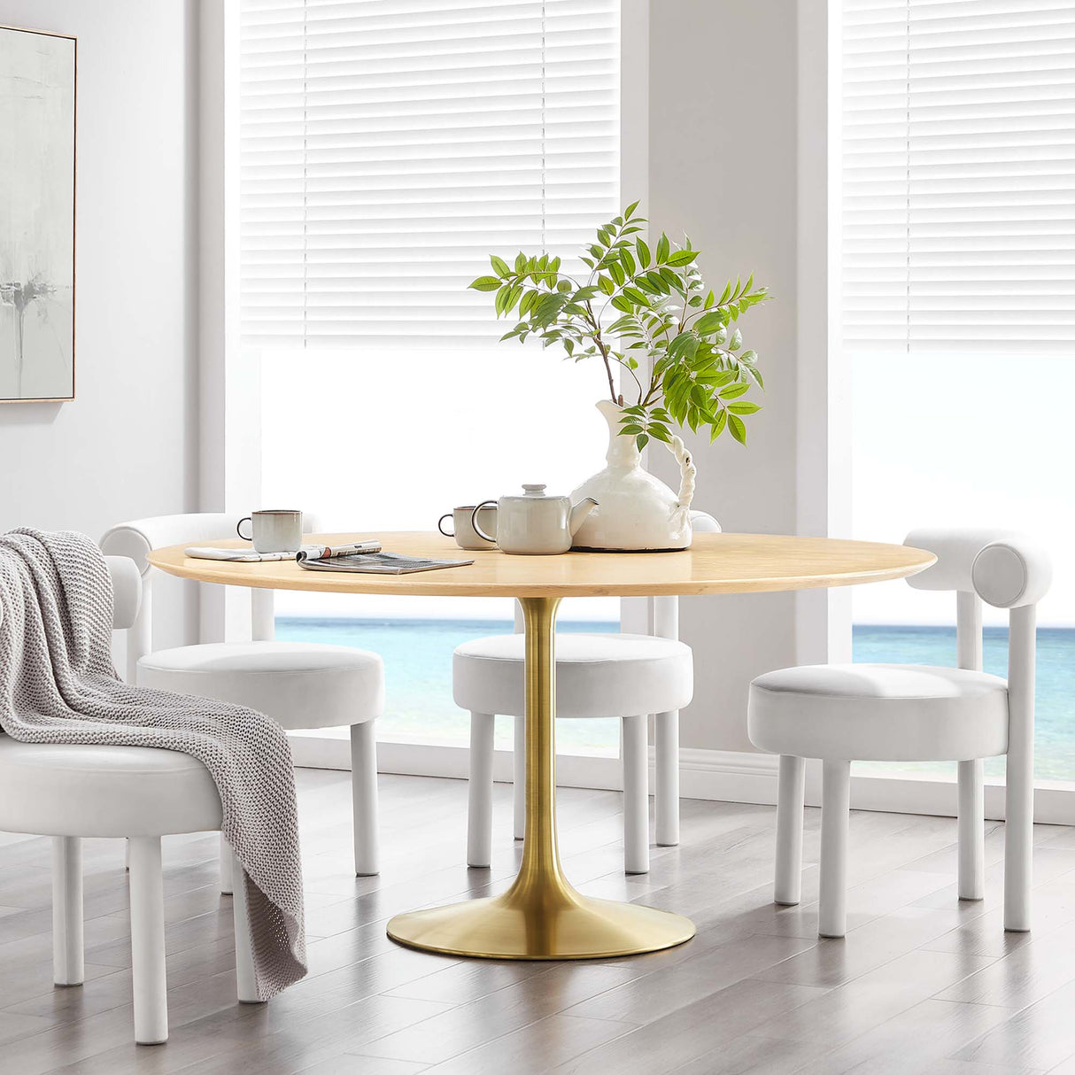 Lippa 60" Round Wood Dining Table by Modway