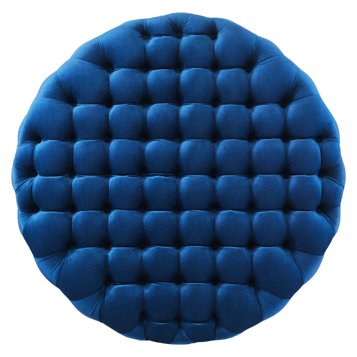 Amour Tufted Button Large Round Performance Velvet Ottoman by Modway