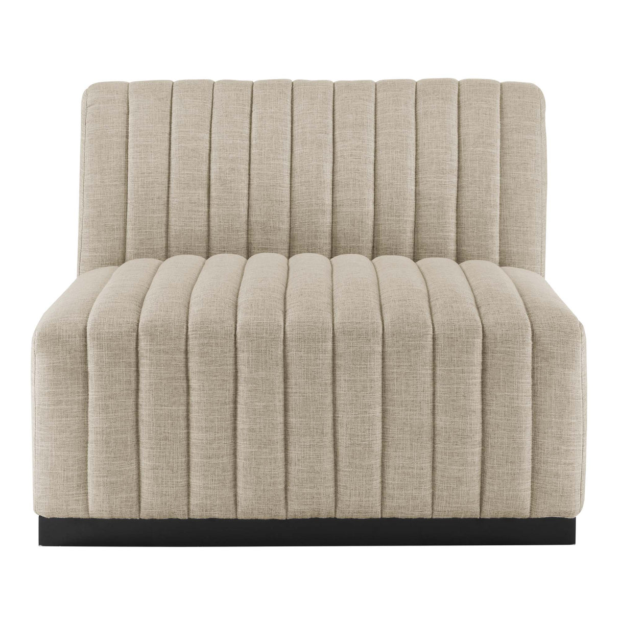 Conjure Channel Tufted Upholstered Fabric Armless Chair by Modway