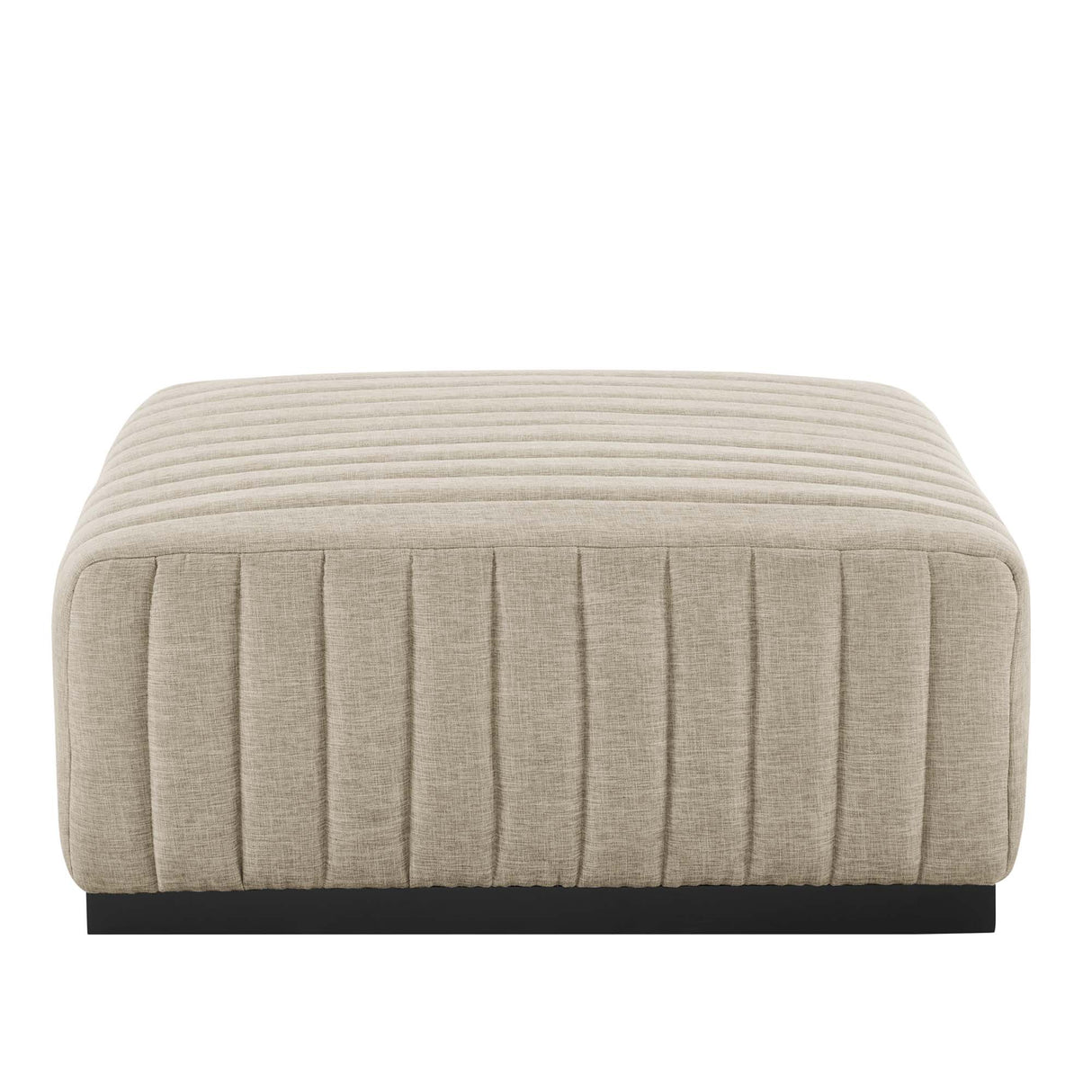 Conjure Channel Tufted Upholstered Fabric Ottoman by Modway