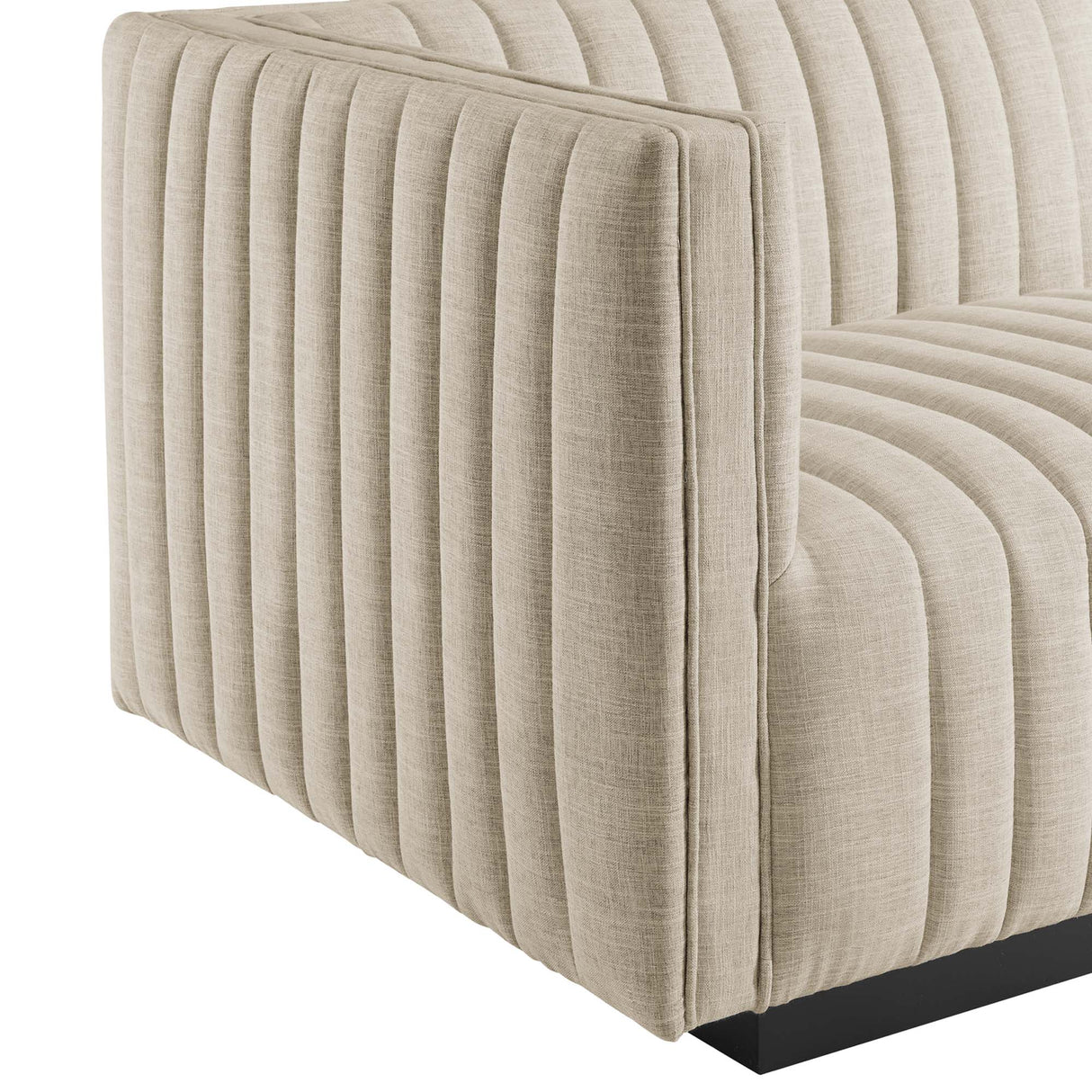 Conjure 4-Piece Channel Tufted Upholstered Fabric Sectional Sofa by Modway