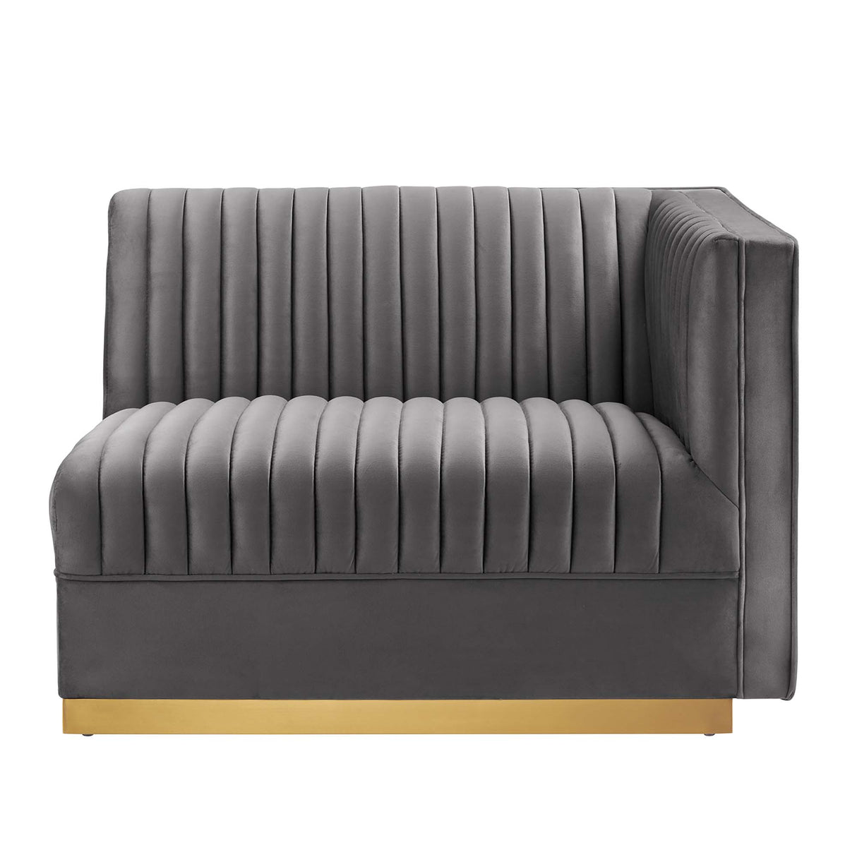 Sanguine Channel Tufted Performance Velvet Modular Sectional Sofa Right-Arm Chair by Modway