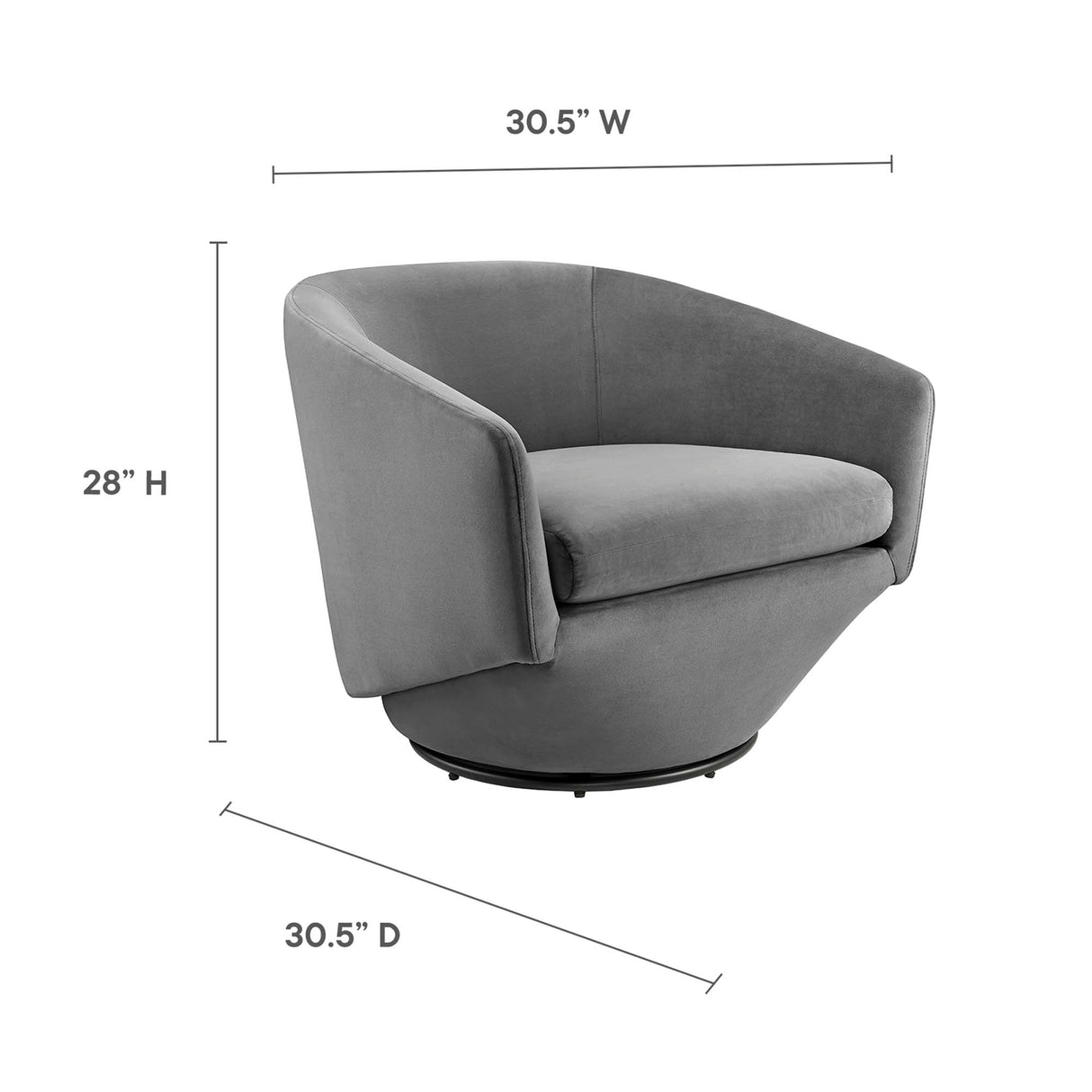 Series Performance Velvet Fabric Swivel Chair by Modway