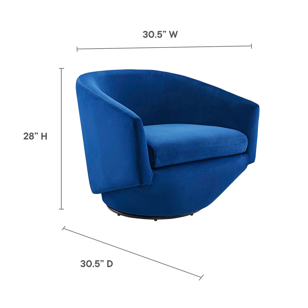 Series Performance Velvet Fabric Swivel Chair by Modway