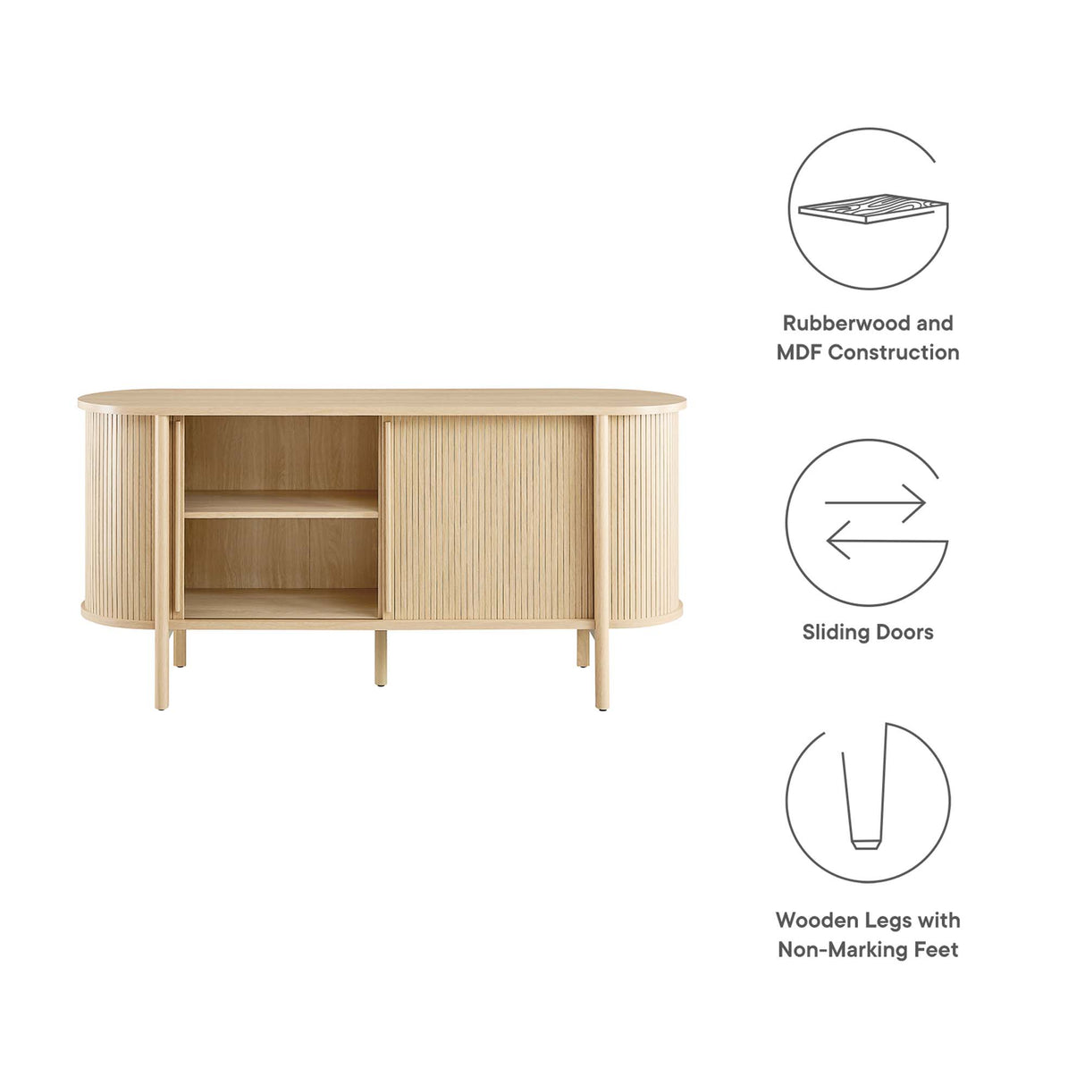 Cadence 63" Curved Sideboard by Modway