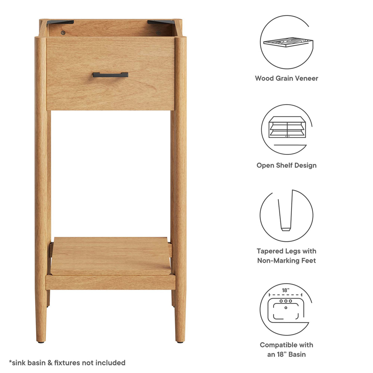 Zaire 18" Bathroom Vanity Cabinet by Modway