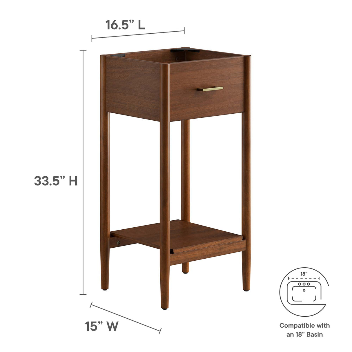 Zaire 18" Bathroom Vanity Cabinet by Modway