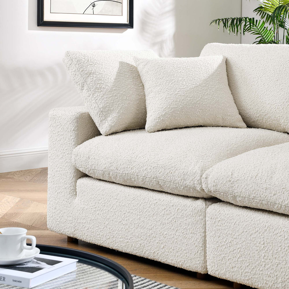 Commix Down Filled Overstuffed Boucle Fabric Loveseat by Modway