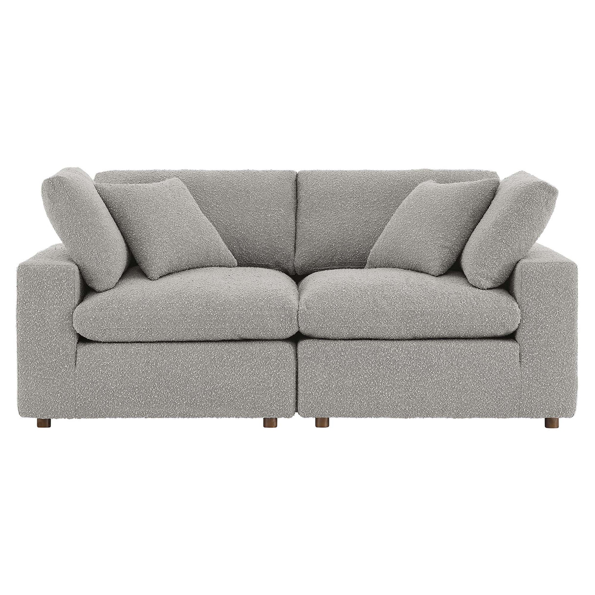 Commix Down Filled Overstuffed Boucle Fabric Loveseat by Modway