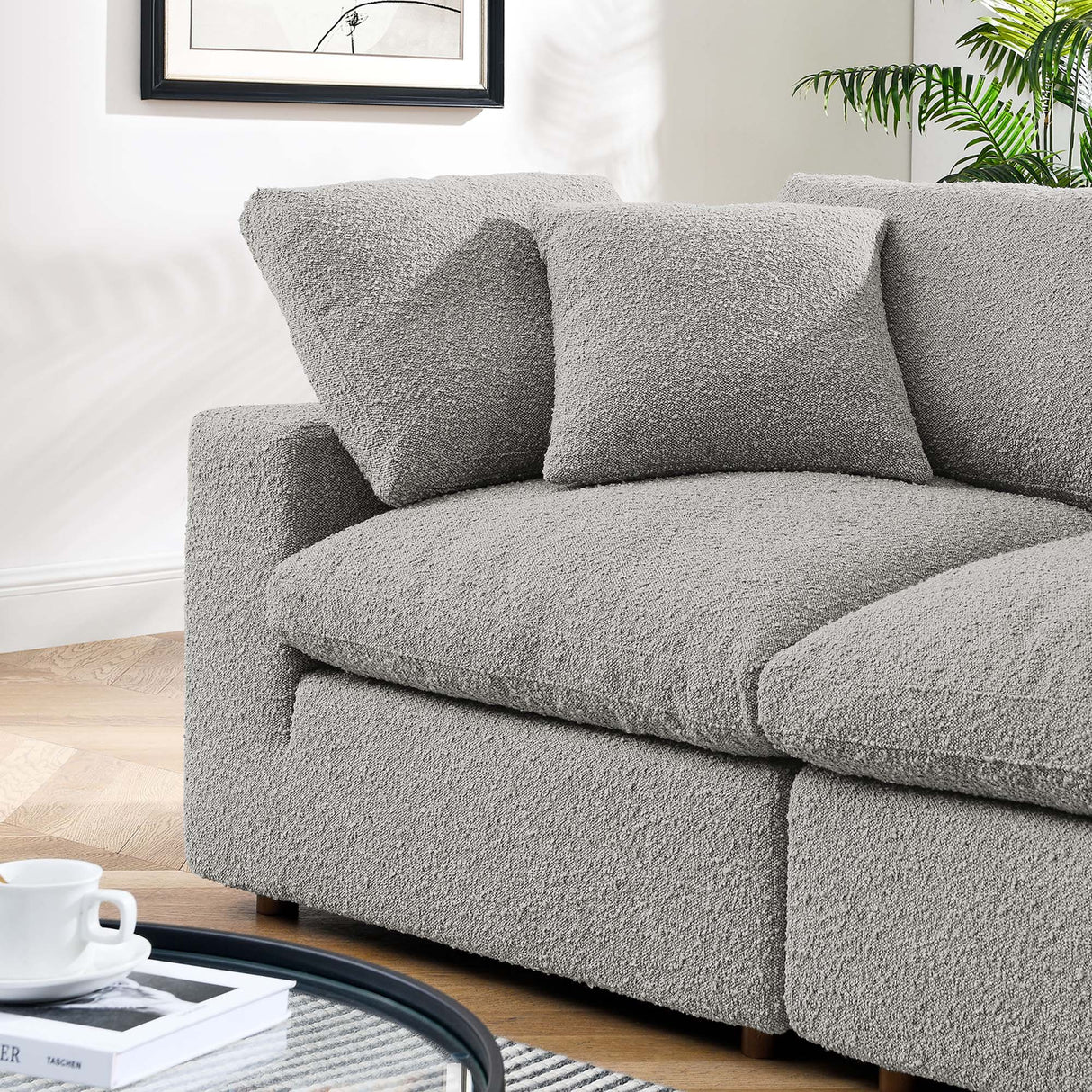 Commix Down Filled Overstuffed Boucle Fabric Loveseat by Modway