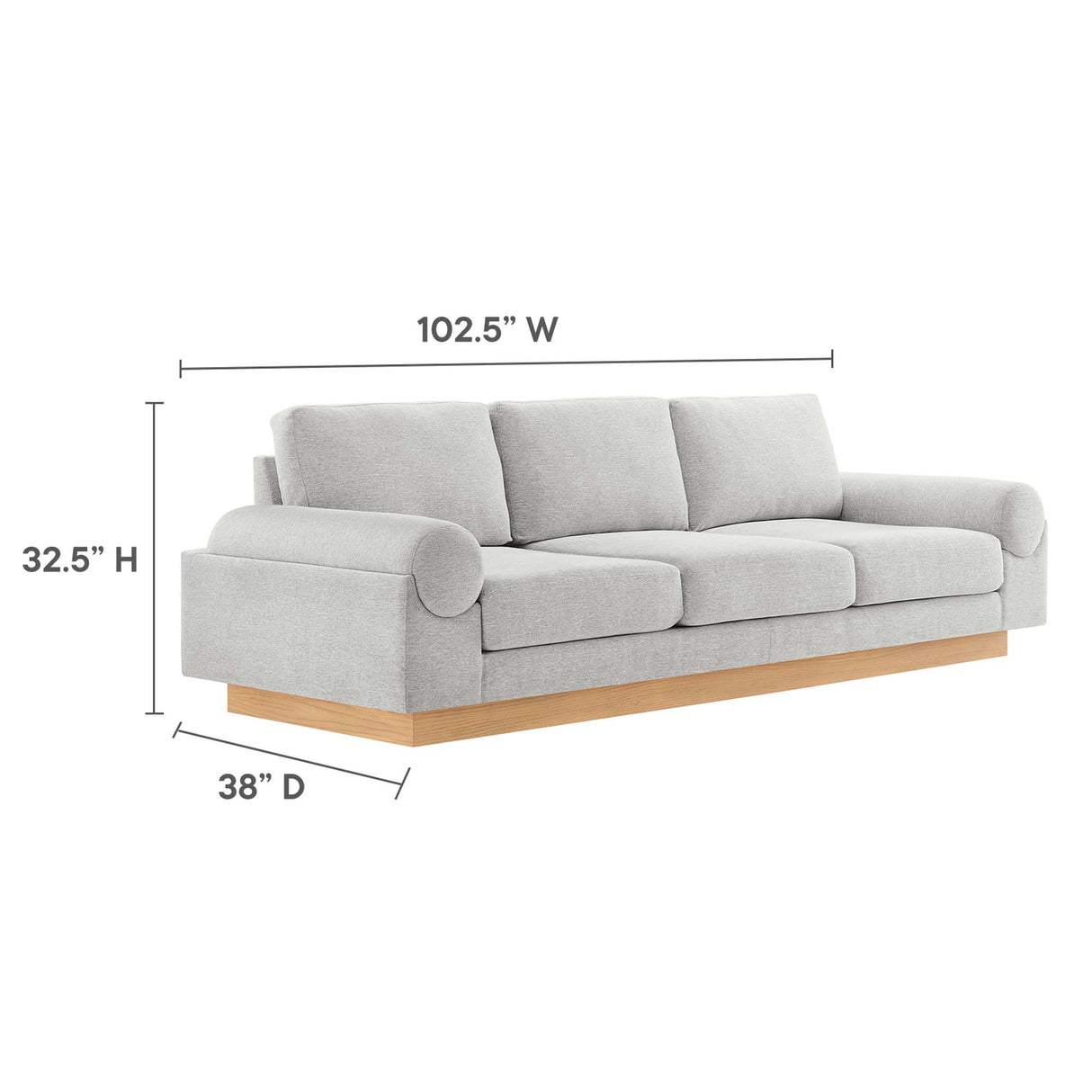 Oasis Upholstered Fabric Sofa by Modway