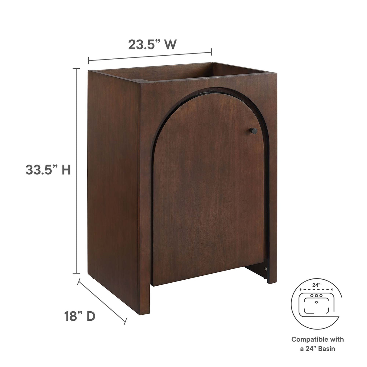 Appia 24" Bathroom Vanity Cabinet by Modway