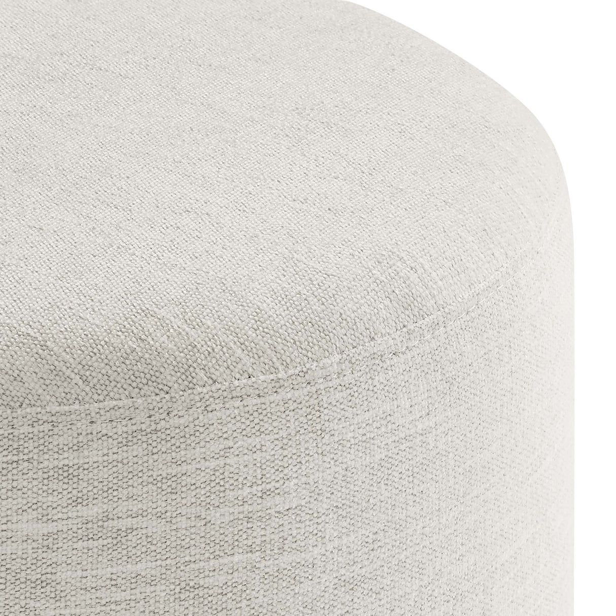 Callum 16" Round Woven Heathered Fabric Upholstered Ottoman by Modway
