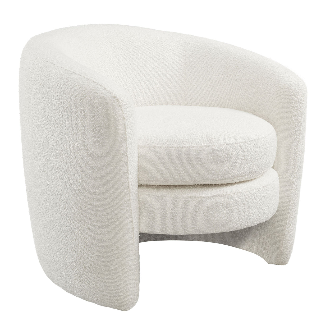 Affinity Upholstered Boucle Fabric Curved Back Armchair by Modway