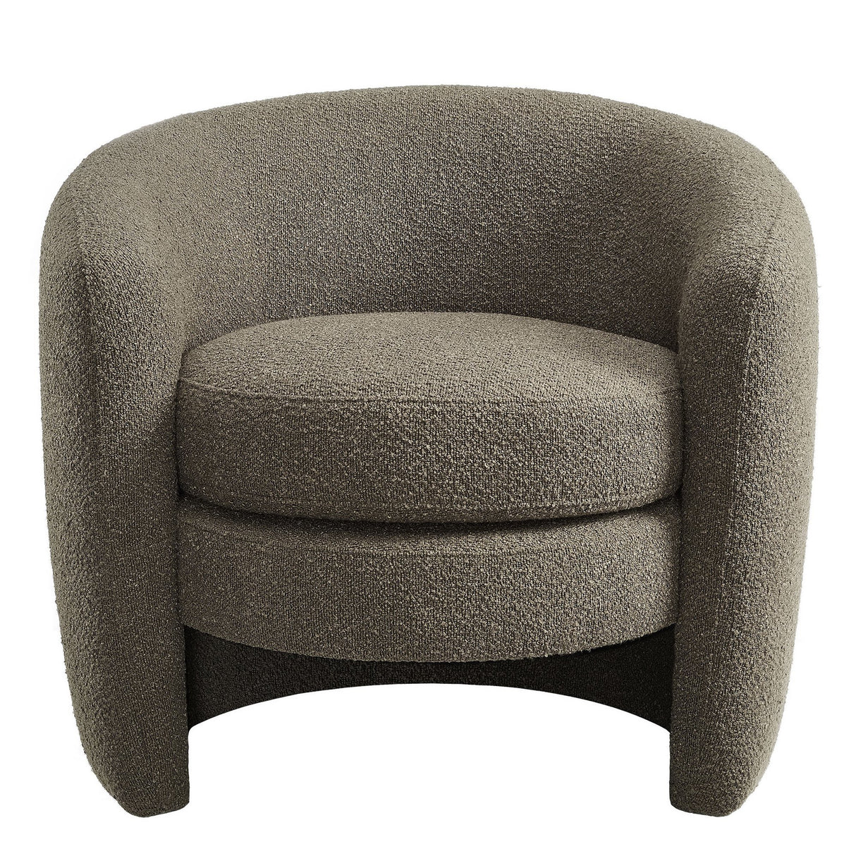 Affinity Upholstered Boucle Fabric Curved Back Armchair by Modway